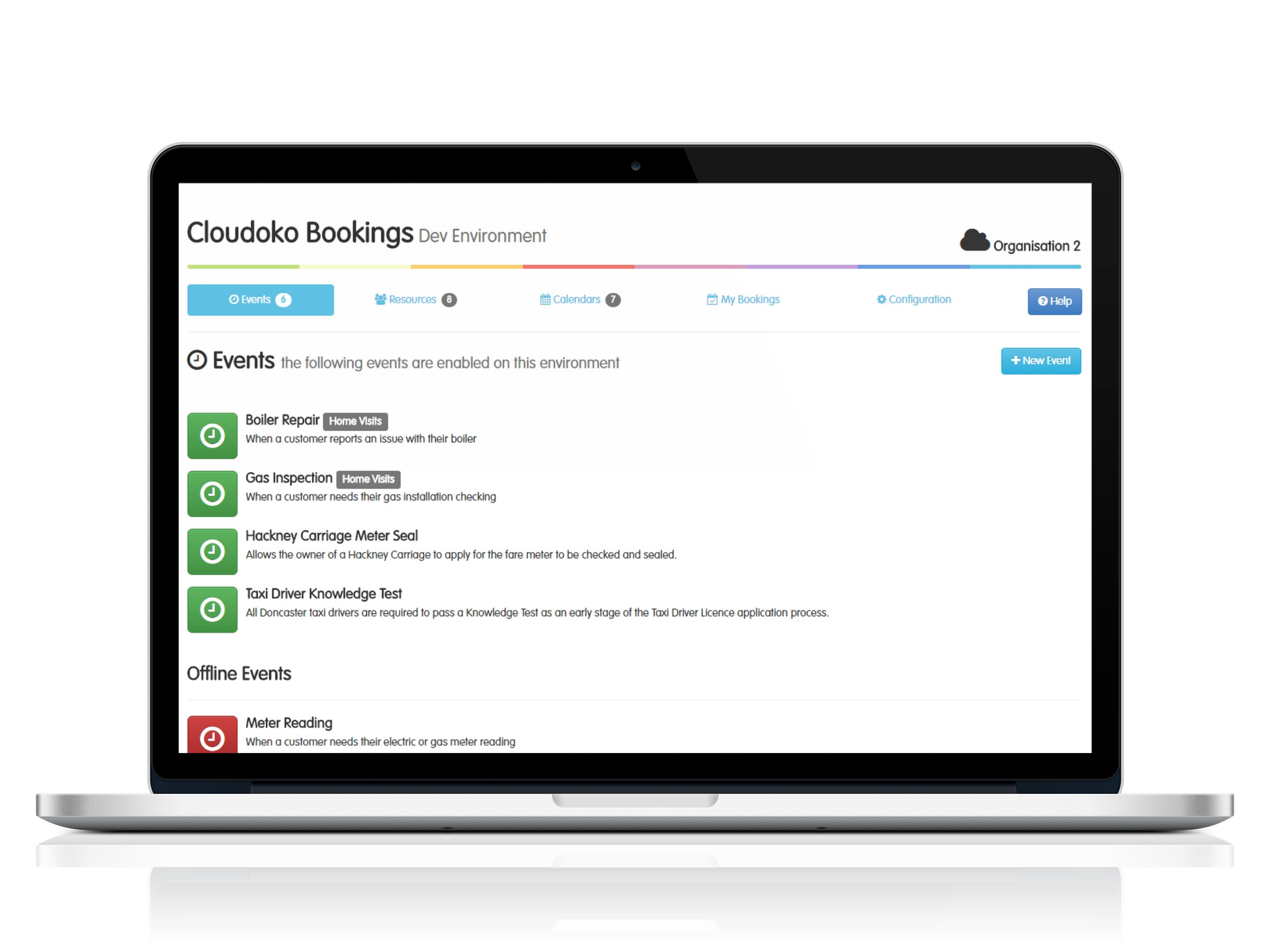 Booking configuration